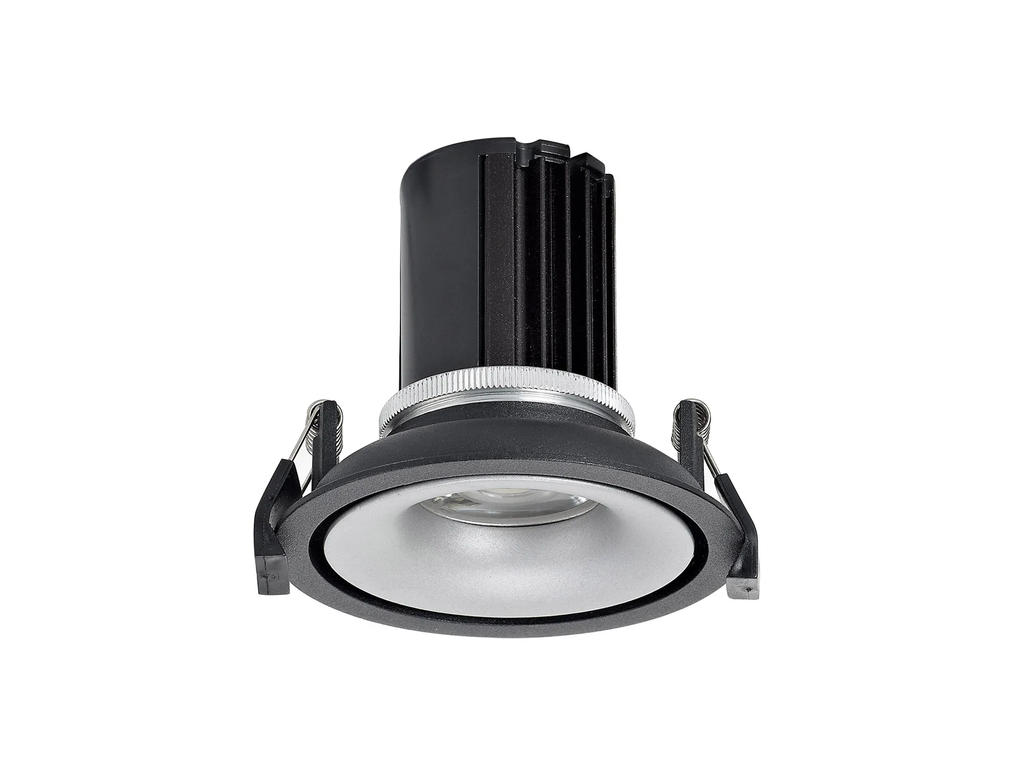 Bolor 10 Tridonic Powered 10W 4000K 810lm 36° CRI>90 LED Engine Black/Silver Fixed Recessed Spotlight, IP20 DM201080  Dlux Bolor 10